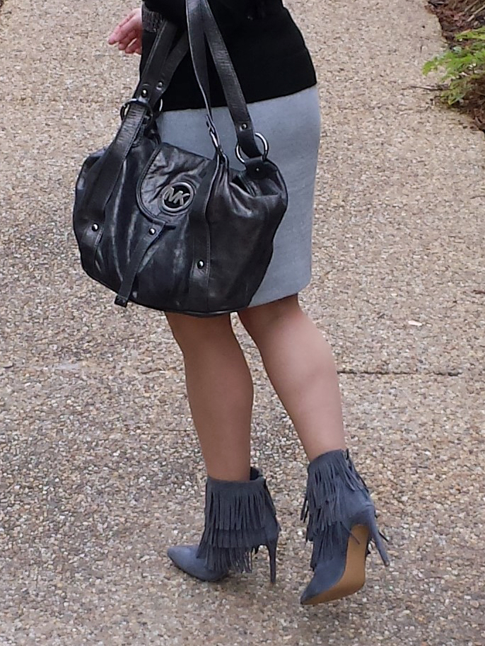 black pointed ankle booties